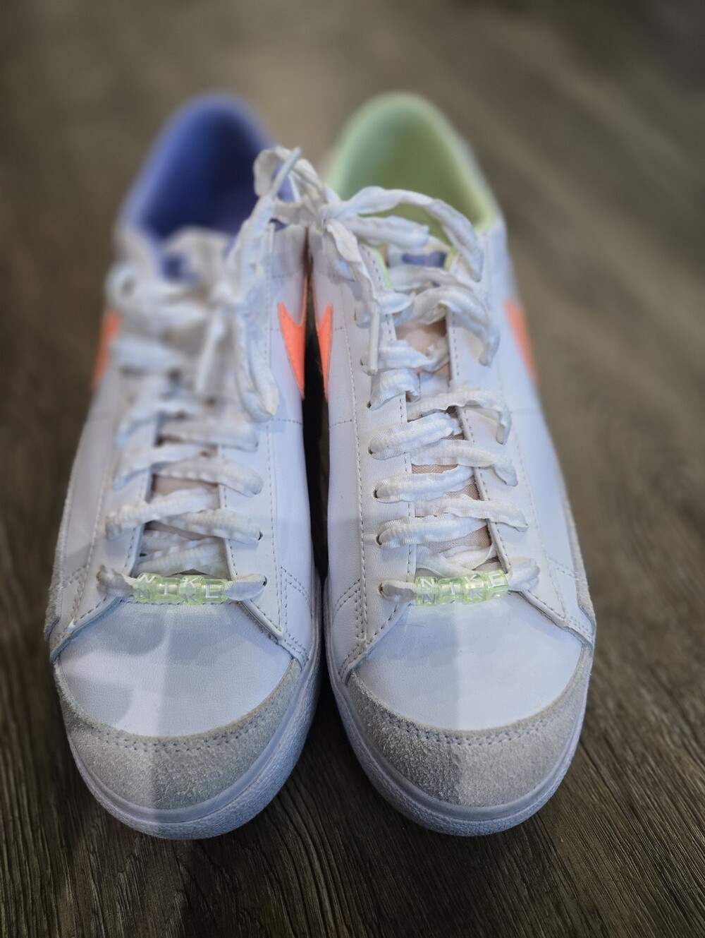 Nike Lavender and Yellow Low-Top Sneakers